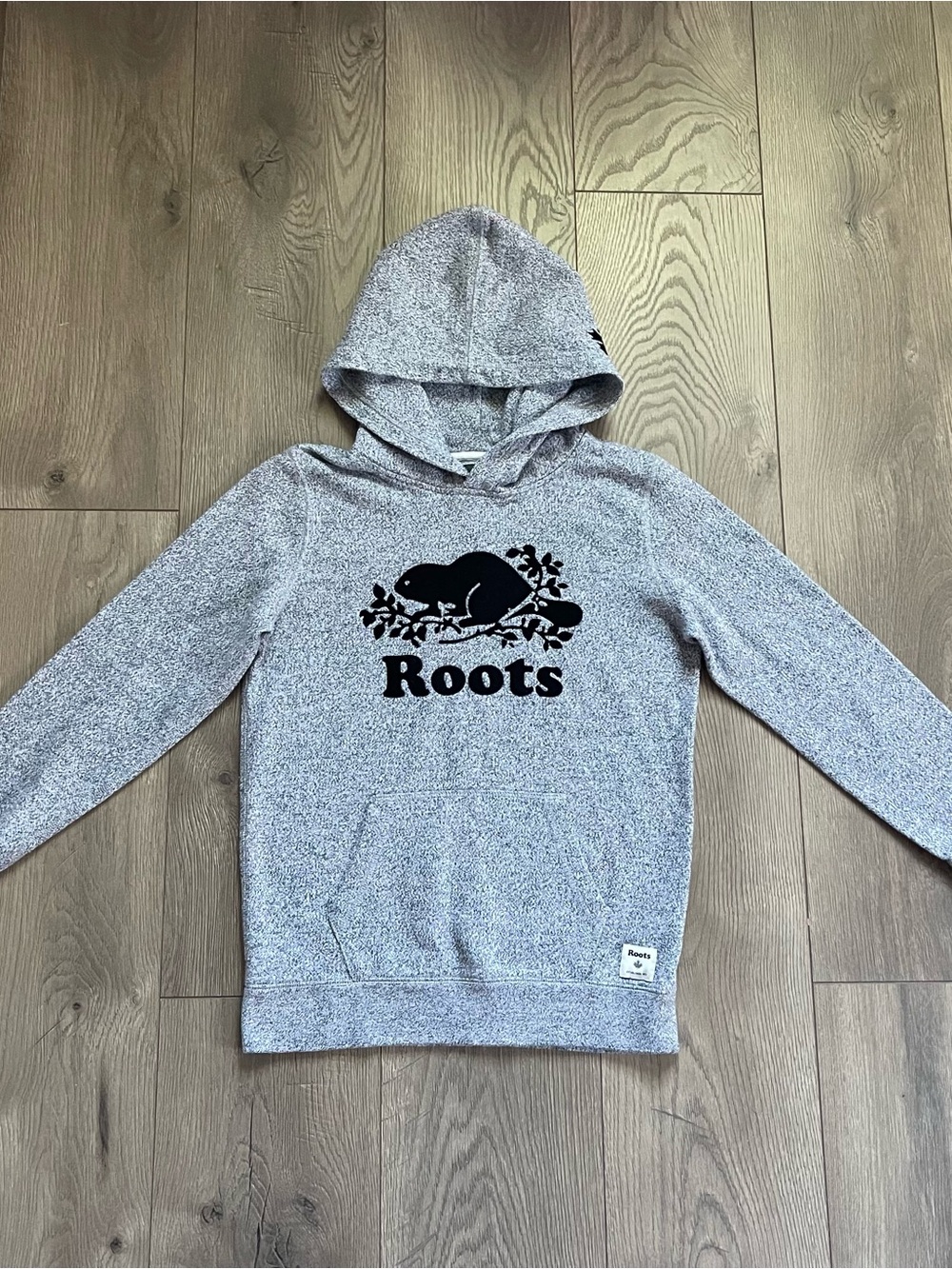 Roots Kids Original Kanga Beaver Organic Cotton XL 11-12 Years Gray Hoodie
